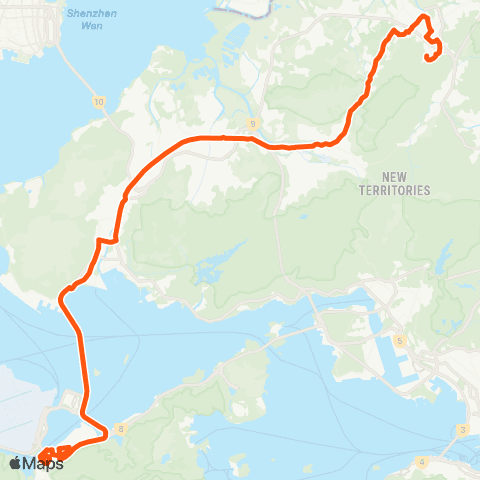 Long Win Bus Fanling (Wah Ming) - Tung Chung Development Pier map