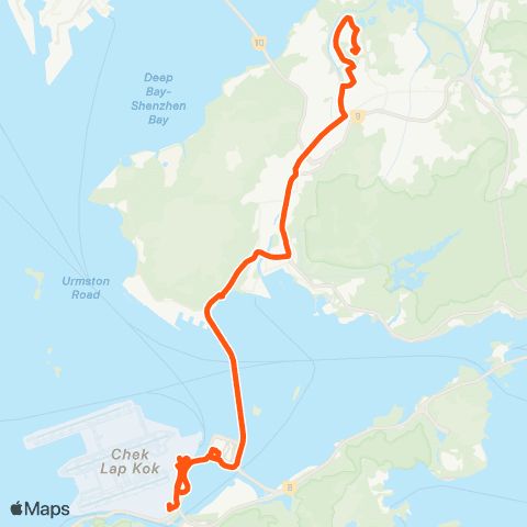 Long Win Bus Tin Shui Wai Town Ctr - Cathay Pacific City map