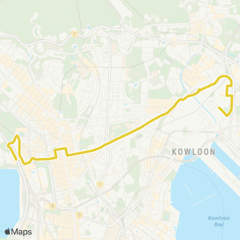 Citybus Island Harbourview - Kai Tak (Muk On St) map