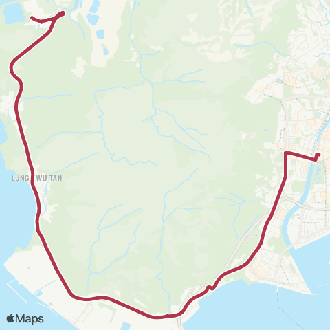 MTR Bus Tuen Mun Station - Tsang Tsui map