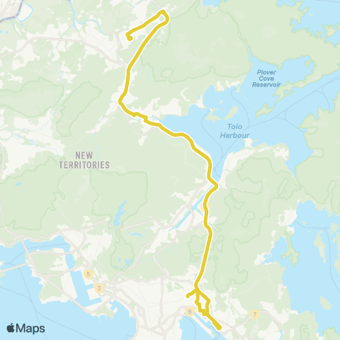 Citybus Queen's Hill Fanling - Kai Tak map