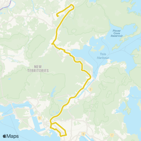 Citybus Queen's Hill Fanling - Cheung Sha Wan (Kom Tsun St) map