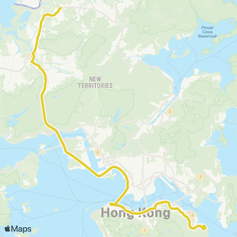 Citybus Lok Ma Chau (San Tin) - Siu Sai Wan (Island Resort) map