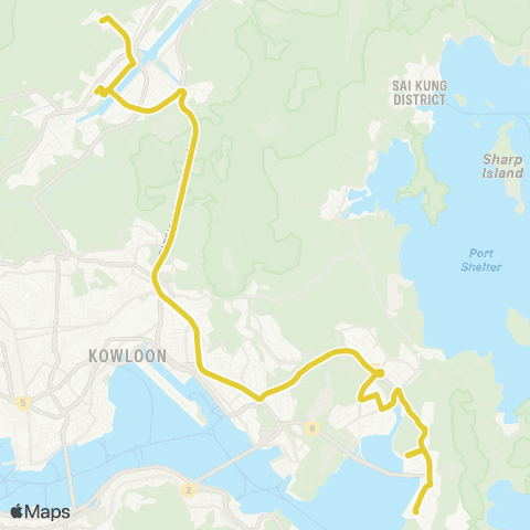 Citybus Fo Tan (Chun Yeung Estate) - Tseung Kwan O Industrial Estate map