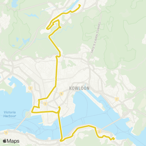 Citybus Sha Tin Wai - Sai Wan Ho map