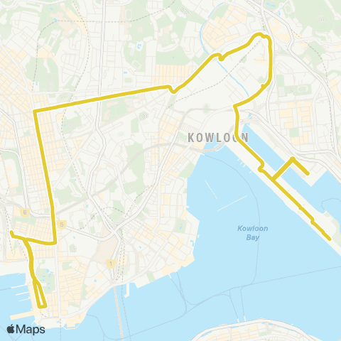 Citybus High Speed Rail W Kowloon Sta - Kai Tak Cruise Term (via Muk On St) map
