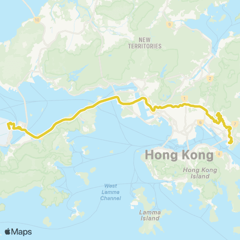 Citybus Yau Tong - Airport map