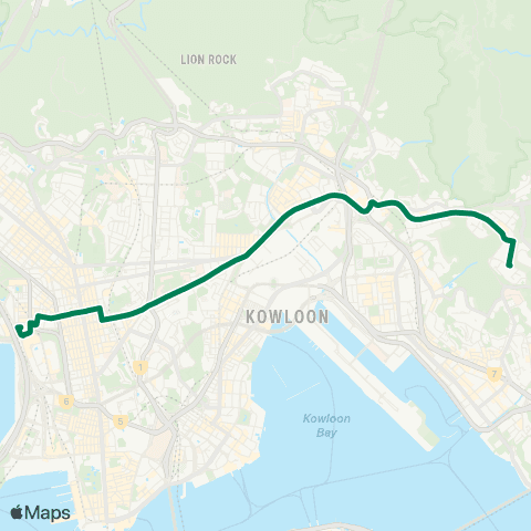 Kowloon Motor Bus Shun Tin - Olympic Station map