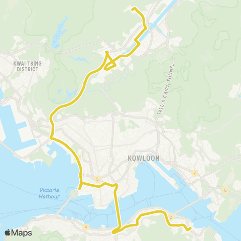 Citybus Sai Wan Ho - Fo Tan (Chun Yeung Estate) map