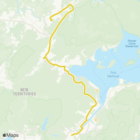 Citybus Queen's Hill Fanling - Tai Wai Station map