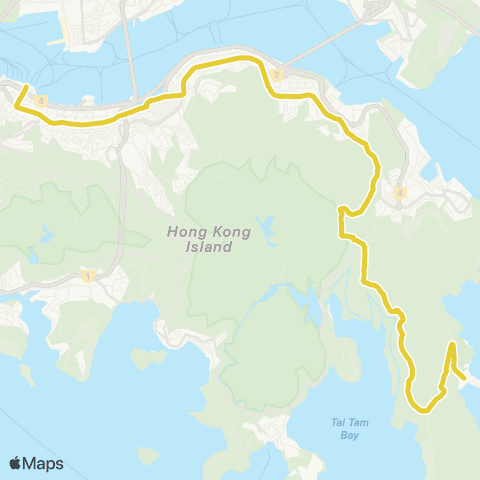 Citybus Shek O - Central (Star Ferry) map