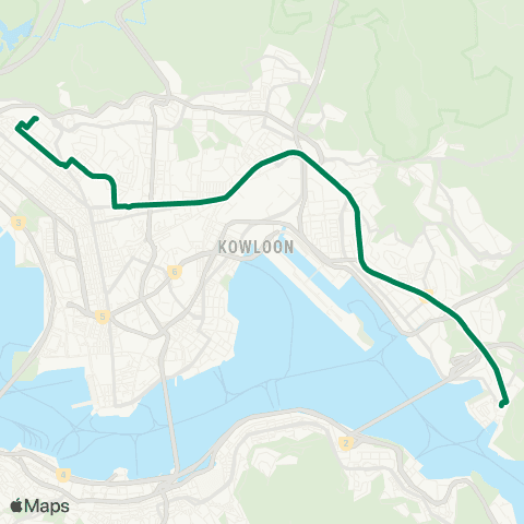 Kowloon Motor Bus Cheung Sha Wan (So Uk Estate) - Lei Yue Mun Estate map