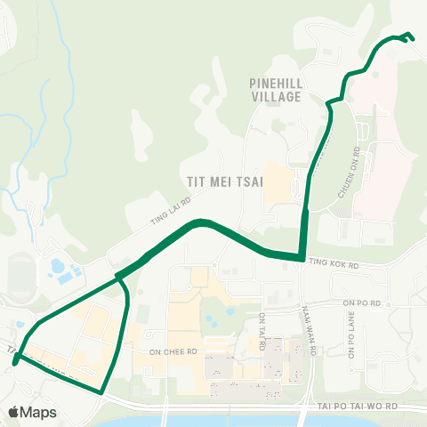 Kowloon Motor Bus Fu Tip Bus Terminus - Tai Wo (Circular) map