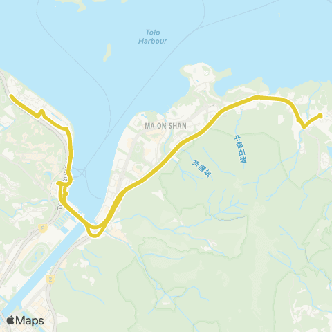 Citybus Pak Shek Kok - Go Pk Sai Sha (Circular) map
