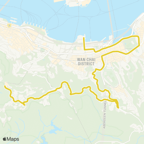 Citybus The Peak - Wan Chai (Convention Centre) map