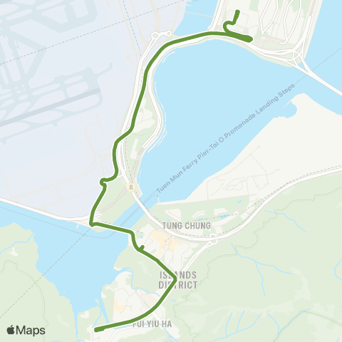 New Lantao Bus Mun Tung Estate - Hzmb Hong Kong Port map