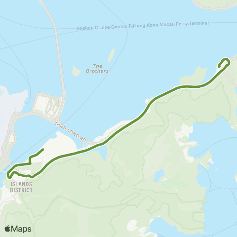 New Lantao Bus Cheung Yuet House Cheung Tung Estate - Sunny Bay Sta map