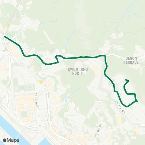 Kowloon Motor Bus Anderson - Diamond Hill (Kai Cheung Court) map