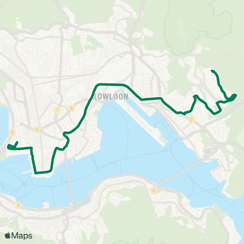Kowloon Motor Bus Anderson - Kowloon Station map