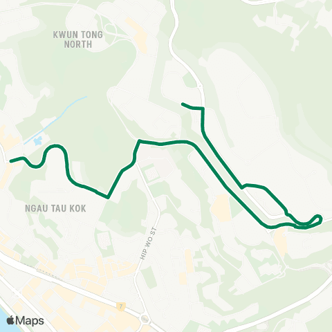 Green Minibus Services On Tai Estate - Ngau Tau Kok Bus Terminus map