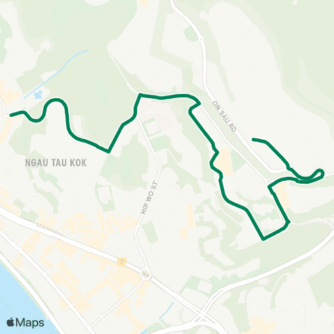 Green Minibus Services On Tat Estate - Ngau Tau Kok Bus Terminus (Special Service) map