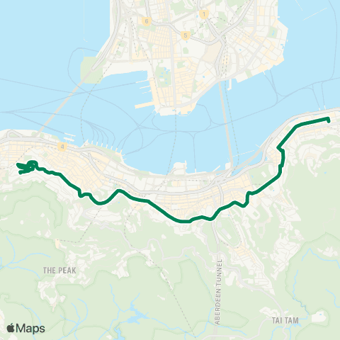 Green Minibus Services Mid-Levels (Robinson Rd) - N Point (Marble Rd) map