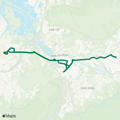 Green Minibus Services Wang Toi Shan (Pat Heung) - Yuen Long (Fung Cheung Rd) (Circular) map