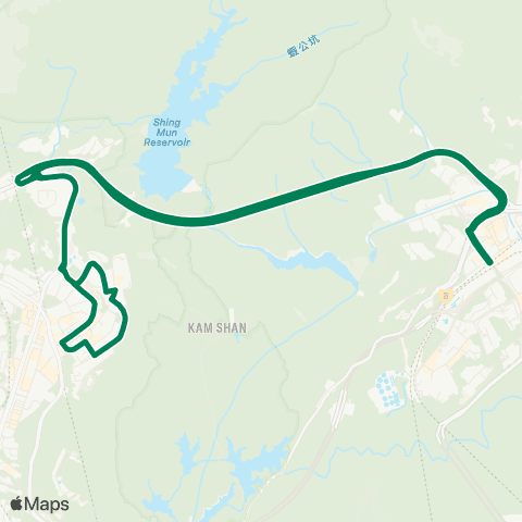 Green Minibus Services Tai Wai Sta Public Interchange - NE Kwai Chung (Circular) map