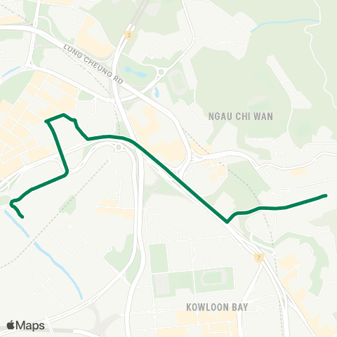 Green Minibus Services Caritas Mother Teresa School - Kai Tak map