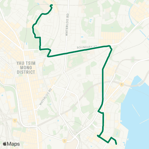 Green Minibus Services Sai Kung - Ho Chung map