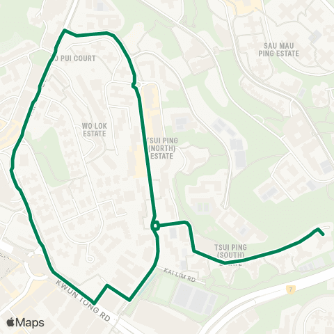 Green Minibus Services Kennedy Town Sta - Shum Wan Rd Public Transport Terminus map