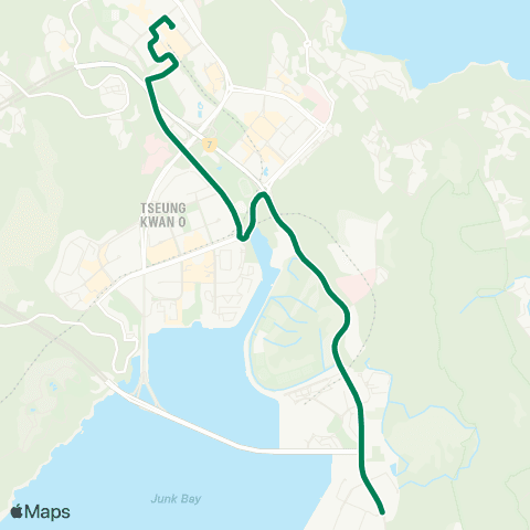 Green Minibus Services Po Lam - Chun Cheong Street map