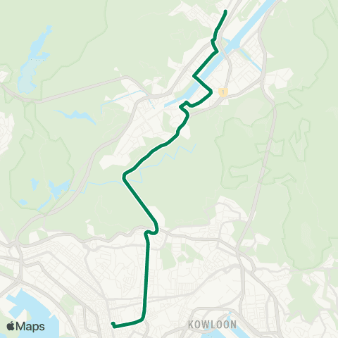 Green Minibus Services Fo Tan - Mong Kok Station map