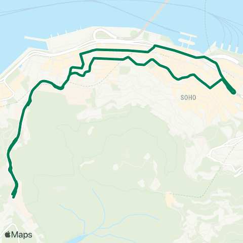 Green Minibus Services Queen Mary Hosp - Central Sta (Connaught Rd Central) (Circular) map