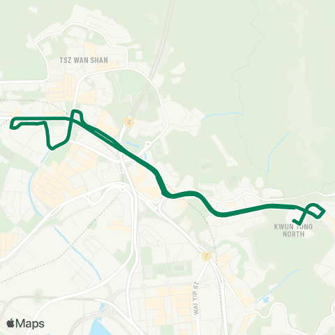 Green Minibus Services Shun Lee Disciplined Services Quarters - Wong Tai Sin (Shatin Pass Rd) (Circular) (Special Departures) map