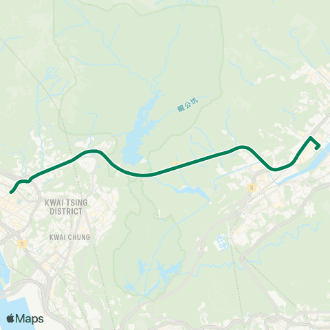 Green Minibus Services Tsuen Wan Market St - Sha Tin Central (Tam Kon Po St) (Supplementary Service) map