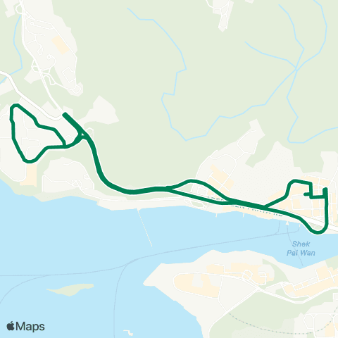 Green Minibus Services Aberdeen (Nam Ning St) - Wah Fu Estate (Circular) (Shortworking Trips) map