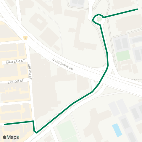 Green Minibus Services Jordan Sta (Nanking St) - Queen Elizabeth Hosp map