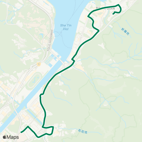 Green Minibus Services Kam Ying Court - Prince of Wales Hosp map
