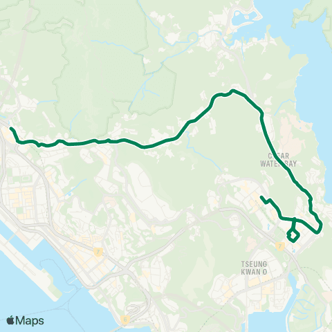 Green Minibus Services Po Lam - Choi Hung Sta (Lung Cheung Rd) (Overnight Service Route) map