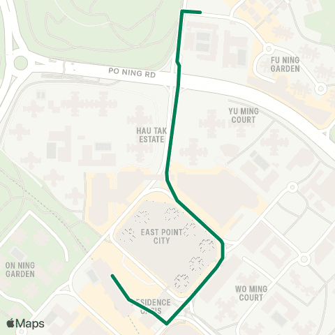 Green Minibus Services Hang Hau Village - Hang Hau Sta Public Transport Interchange map