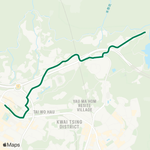 Green Minibus Services Tsuen Wan (Shiu Wo Street) - Lo Wai map