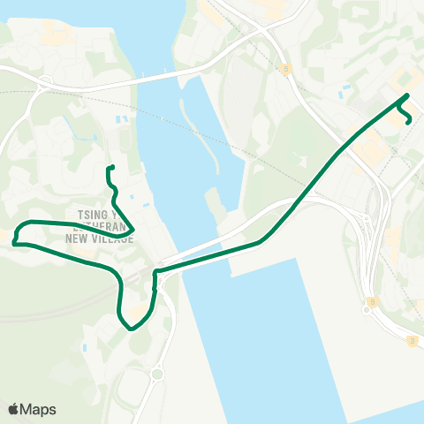 Green Minibus Services Tivoli Garden - Kwai Fong Station map