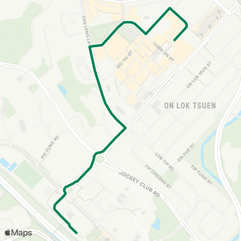 Green Minibus Services Fanling Sta - Wo Mun St Public Light Bus Terminus map