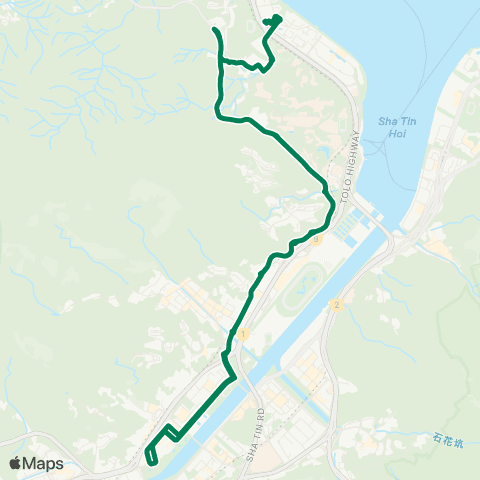 Green Minibus Services Baguio Villa (Upper) - Causeway Bay (Sun Wui Rd) (Short Working Service) map