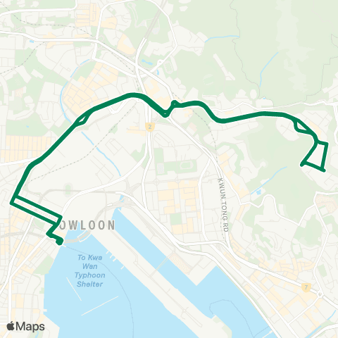 Green Minibus Services Shun Tin - Kowloon City Ferry (Circular) map