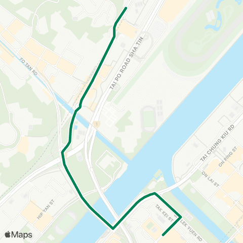 Green Minibus Services City One Plaza - Royal Ascot (Short Working Service) map
