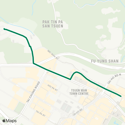 Green Minibus Services Tsuen Wan Station - Tsuen Wan Centre map