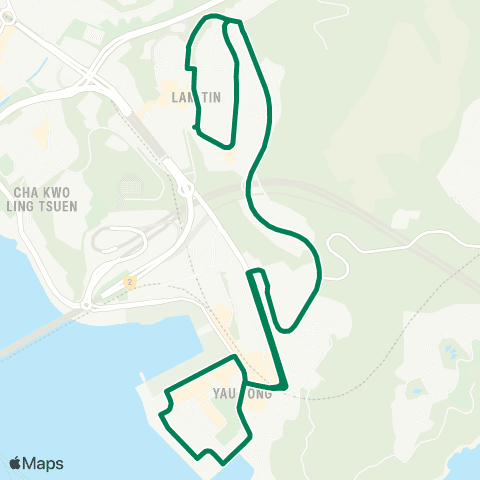 Green Minibus Services Lam Tin (Ping Tin Public Transport Interchange) - Sam Ka Tsuen Ferry (Circular) map