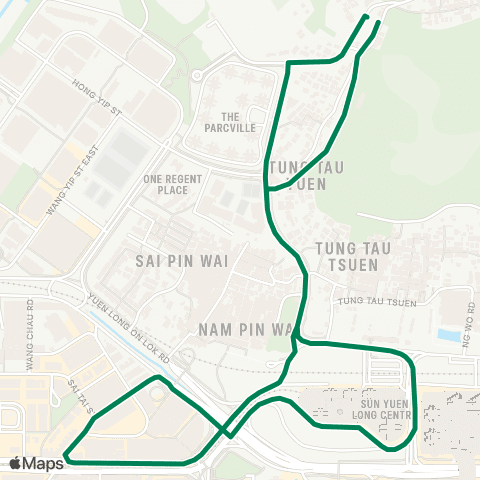 Green Minibus Services Shan Pui Rd - Fau Tsoi Street (Circular) map